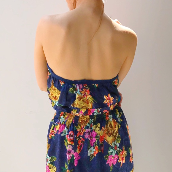Springtime Floral Strapless Dress Size M - Picture 3 of 3